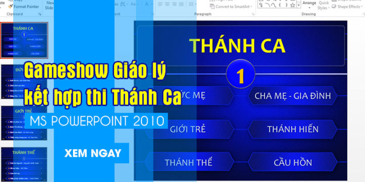 Gameshow Giáo lý kết hợp Thánh Ca làm bằng MS Powerpoint cực hay缩略图