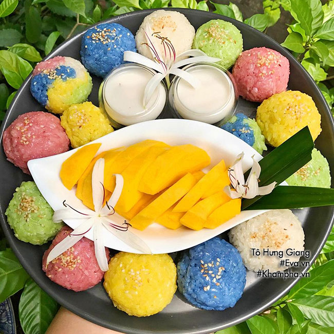 Mẹ đảm trổ tài làm xôi xoài ngũ sắc, nhìn thôi đã chảy nước miếng缩略图