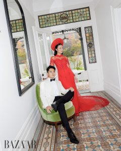 Khi đám cưới là cầu nối văn hóa: Áo dài trong lễ cưới sang trọng kiểu Tây缩略图