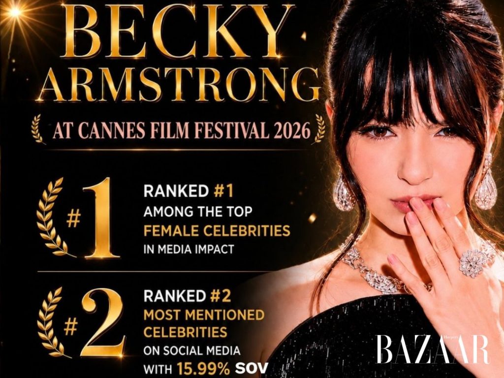Becky Armstrong Top 1 sao nữ có sức ảnh hưởng truyền thông lớn nhất LHP Cannes 2026缩略图