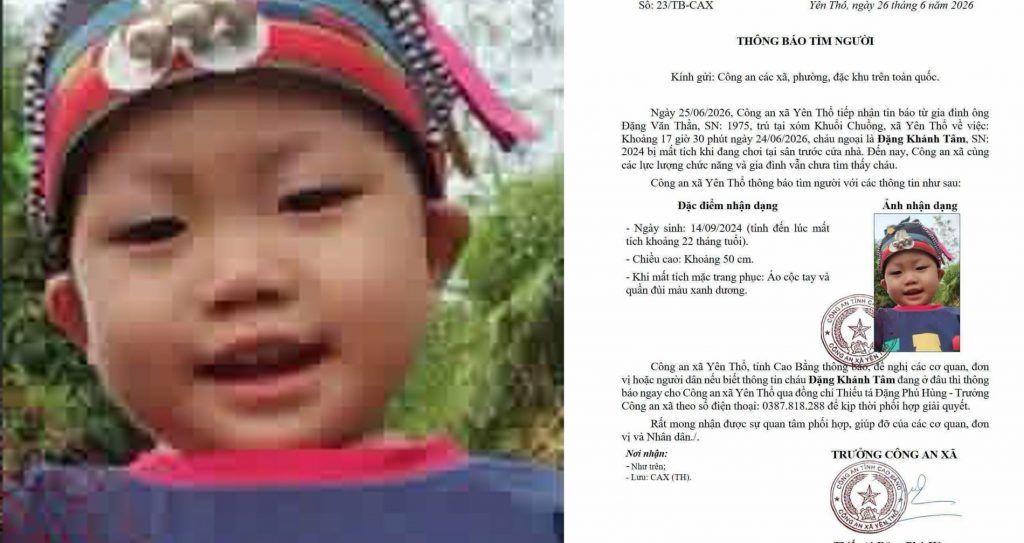 Phát hiện thi thể bé trai 22 tháng tuổi sau 5 ngày mất tích khi đi cùng dì缩略图