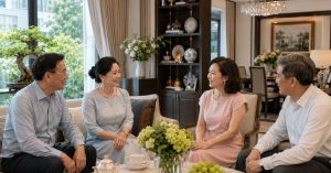 Nhìn một việc trong bữa cơm với gia đình thông gia tương lai, người bố trăn trở không muốn gả con缩略图