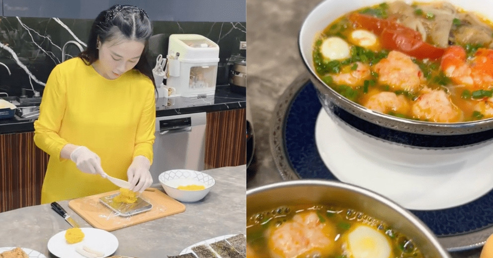 Phương Oanh một mình chăm cặp song sinh vẫn tự tay nấu ăn: Nhìn mâm cơm thấy độ tỉ mỉ缩略图 Phương Oanh một mình chăm cặp song sinh vẫn tự tay nấu ăn: Nhìn mâm cơm thấy độ tỉ mỉ缩略图