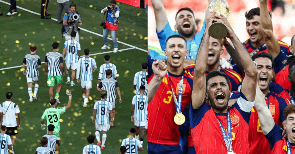 Tranh cãi: Messi cùng dàn cầu thủ Argentina quay lưng đi khi Tây Ban Nha nâng cúp World Cup, bỏ thẳng vào đường hầm缩略图 Tranh cãi: Messi cùng dàn cầu thủ Argentina quay lưng đi khi Tây Ban Nha nâng cúp World Cup, bỏ thẳng vào đường hầm缩略图