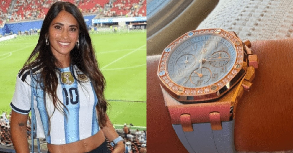 Vợ Messi đeo đồng hồ tiền tỷ, khoe eo thon gợi cảm khi cổ vũ Argentina缩略图 Vợ Messi đeo đồng hồ tiền tỷ, khoe eo thon gợi cảm khi cổ vũ Argentina缩略图