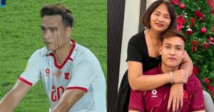 Mẹ Bùi Hoàng Việt Anh xót xa khi thấy con trai đổ máu trên sân缩略图