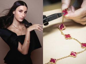 Lớp men hồng mới trên họa tiết Van Cleef & Arpels Alhambra biểu tượng缩略图