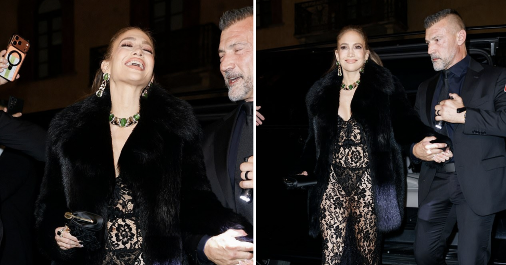 Ca sĩ &amp;apos;4 đời chồng&amp;apos; Jennifer Lopez váy ren xuyên thấu khoe dáng bốc lửa ở tuổi U60缩略图