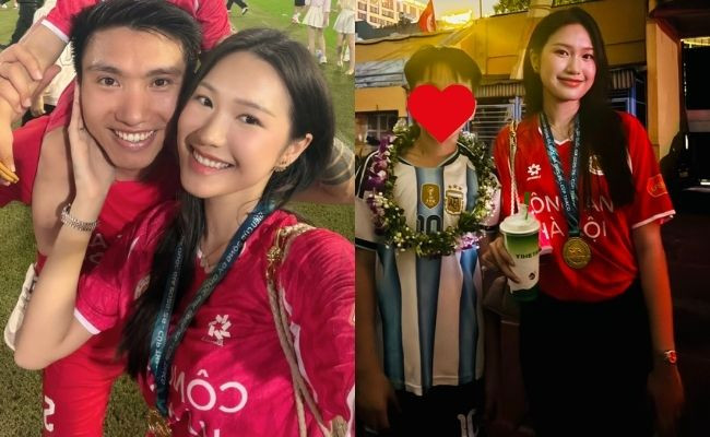 Cam thường bóc nhan sắc đời thực của Doãn Hải My: Xinh hơn ảnh tự đăng, cùng Văn Hậu mừng vô địch siêu cúp rồi đưa con về quê chồng nghỉ lễ缩略图