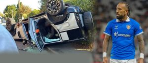 Ngôi sao Ngoại hạng Anh bị tan nạn, chiếc Land Rover 60.000 bảng bị lật úp gây lo lắng缩略图