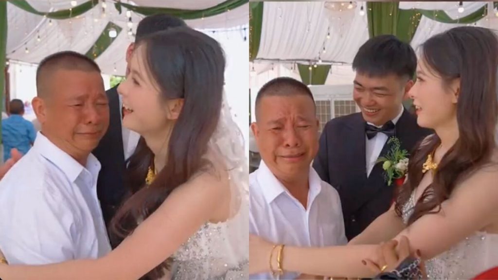 Rưng rưng cảnh bố khóc hu hu khi con gái lấy chồng, cô dâu dỗ mãi không nín缩略图 Rưng rưng cảnh bố khóc hu hu khi con gái lấy chồng, cô dâu dỗ mãi không nín缩略图