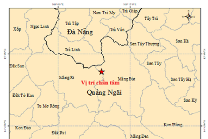 4 trận động đất liên tiếp xảy ra tại một xã ở Quảng Ngãi trong 8 giờ缩略图