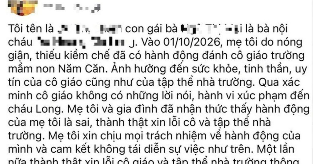 Bà nội đánh, xé áo cô giáo mầm non ở Cà Mau, lý do gây phẫn nộ缩略图 Bà nội đánh, xé áo cô giáo mầm non ở Cà Mau, lý do gây phẫn nộ缩略图