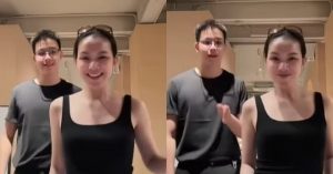 Con trai Hoa hậu Thùy Lâm gây chú ý khi quay video &amp;apos;đu trend&amp;apos; TikTok cùng mẹ缩略图