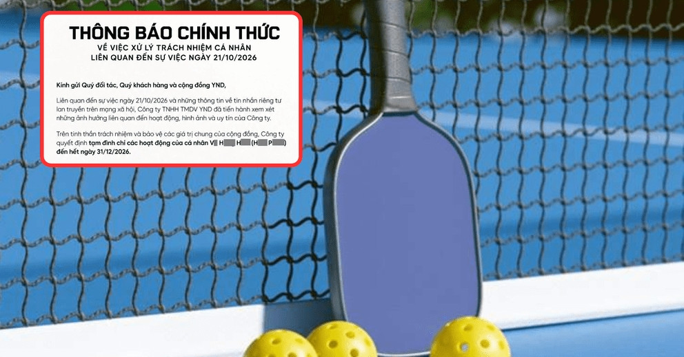 Công ty tạm đình chỉ công việc với KOL pickleball bị bạn gái tố ngoại tình缩略图
